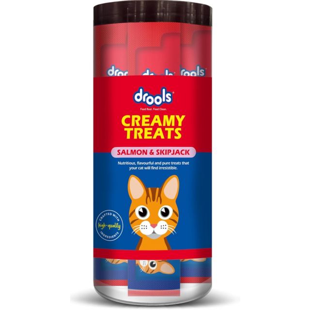 Drools Creamy Salmon & Skipjack Cat Treats - 375 gm ( Pack of 25)