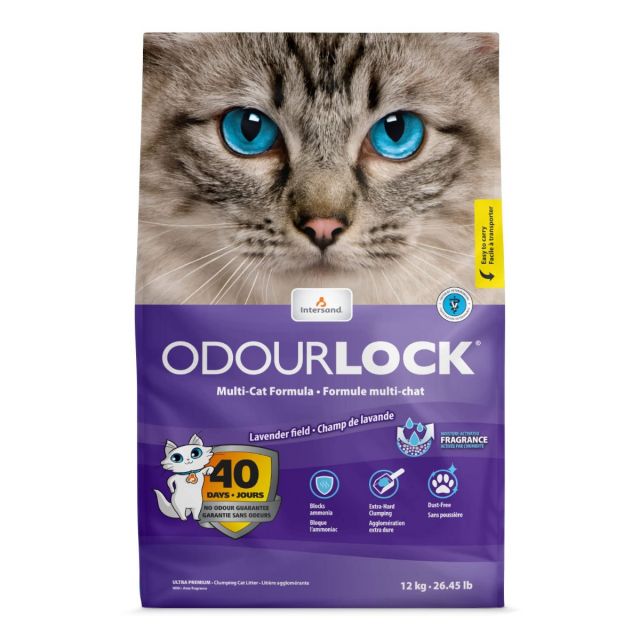 Intersand Odourlock Lavender Field Cat Litter - 12 Kg