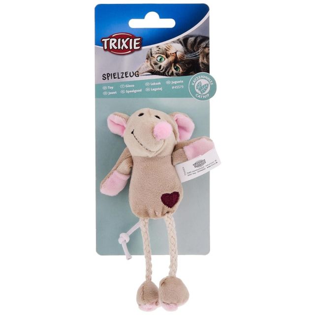 Trixie Mouse, Plush, Catnip, 11 cm, Beige Cat Toy