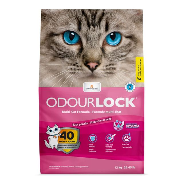 Intersand Odourlock Baby Powder Cat Litter - 12 Kg