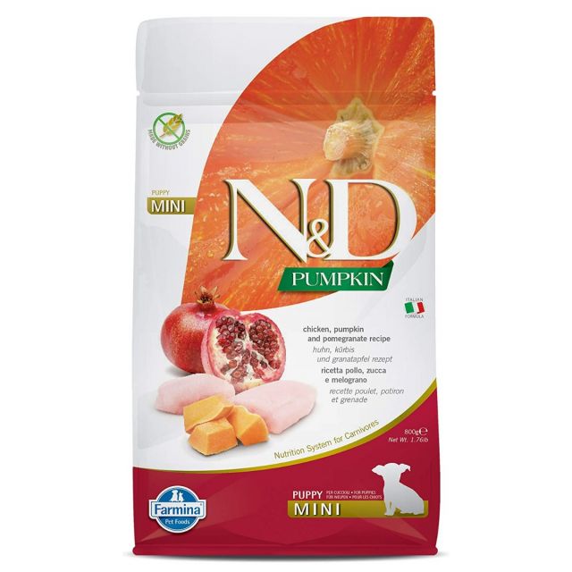 Farmina N&D Grain Free Pumpkin Chicken & Pomegranate Mini Breed Puppy Dry Food