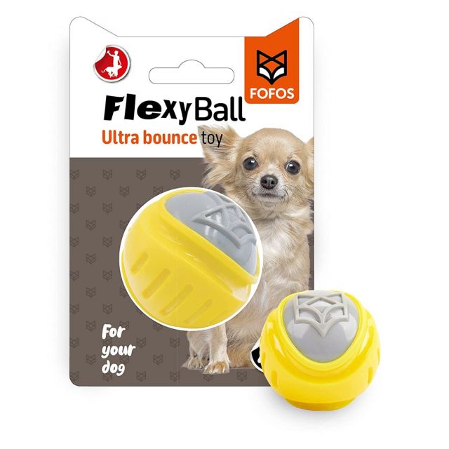 Fofos Flexy Ball Ultra Bounce Fetch Dog Toy