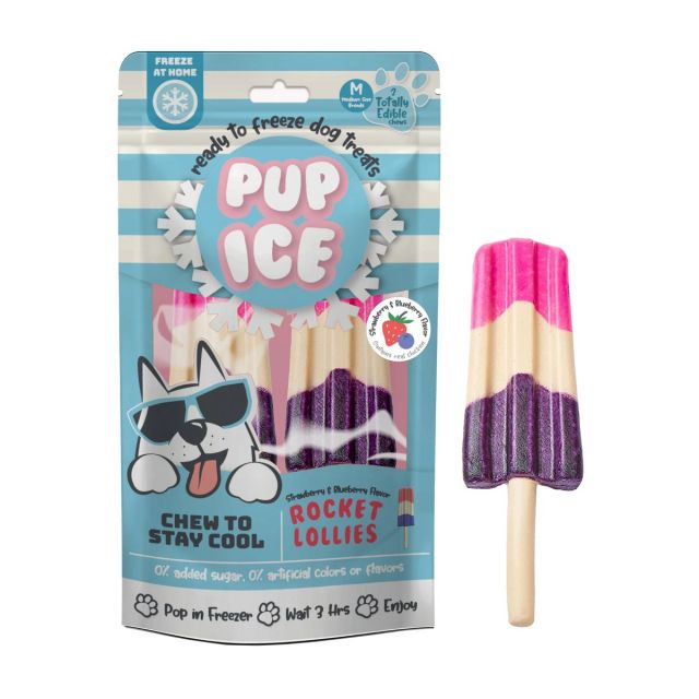 Imaginelles Pup Ice Rocket Lollies Blueberry & Strawberry 2 Pieces - 90 gm