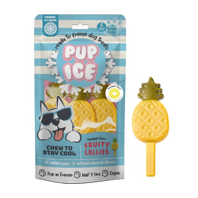 New Pup Ice Fruity Lollies Pineapples 3 Pieces - 90 gm