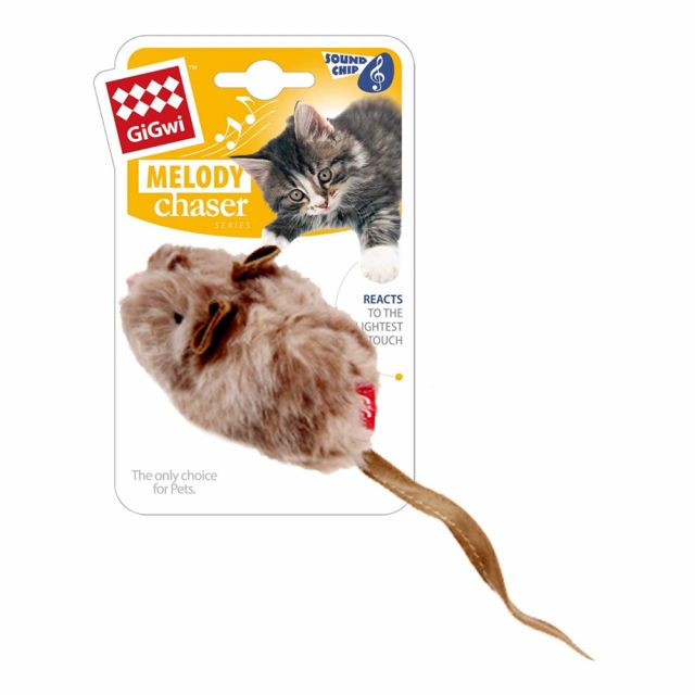 GiGwi Mouse Melody Chaser With Motion Activated Sound Chip (Mouse Sound) Cat Toy