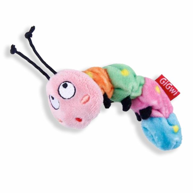 GiGwi Thirsty Catnip Caterpillar Filled With Organic Catnip Cat Toy
