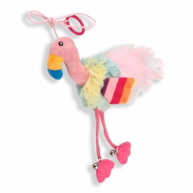 GiGwi Finger Teaser'  Flamingo with crinkle paper, catnip inside and bell