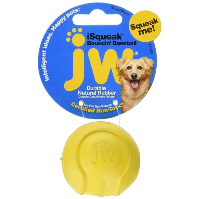 Petmate JW Isqueak Bouncin' Baseball Dog Toy-S