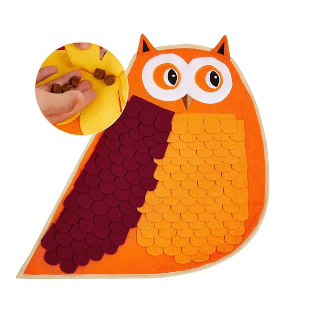 Fofos Owl Snuffle Puzzle Interactive  Dog Mat 