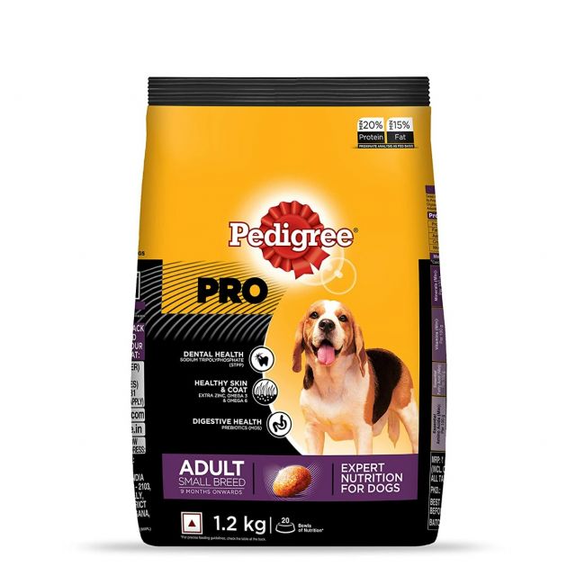 Pedigree Pro Adult Small Breed Dog (Older than 9 Months)-1.2 kg