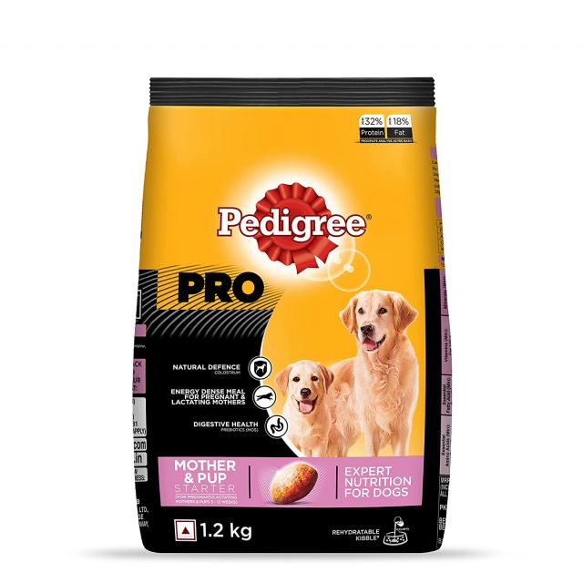 Pedigree PRO Expert Nutrition Dry Dog Food Starter for Lactating/Pregnant Mothers &amp; Pups (3-12 Weeks)-1.2 kg