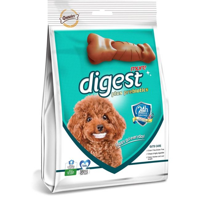 Gnawlers Digest More Plus Prebiotics Dental Chew Bone for Dogs - 105gm