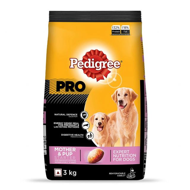 Pedigree PRO Expert Nutrition Dry Dog Food Starter for Lactating/Pregnant Mothers &  Pups (3-12 Weeks)-3 kg