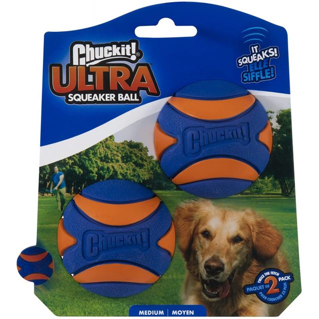Petmate Chuckit! Ultra Squeaker Ball Fetch Dog Toy - Medium
