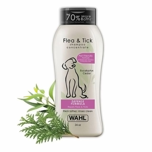 Wahl Flea & Tick Shampoo Eucalyptus Cedar Defense Formula For Dog - 710 ml