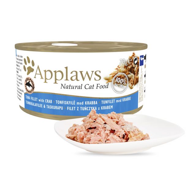 Applaws Tuna with Crab Canned Adult Wet Cat Food - 70 gm