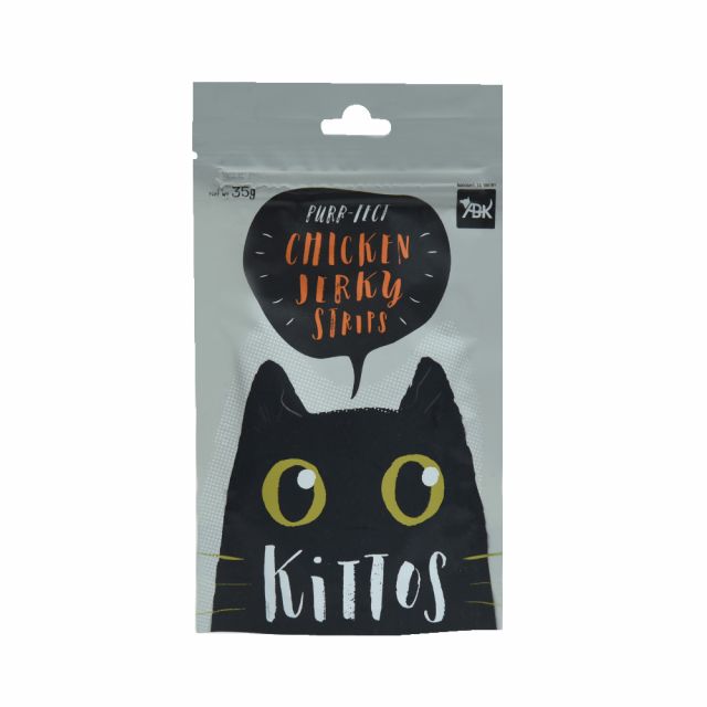 Kittos Chicken Jerky Strips Cat Meaty Treat - 35 gm