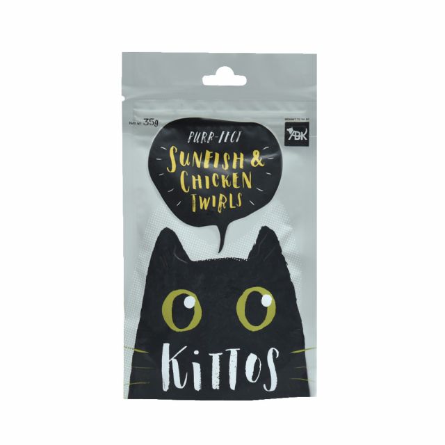 Kittos Sunfish and Chicken Twirls Cat Meaty Treat - 35 gm