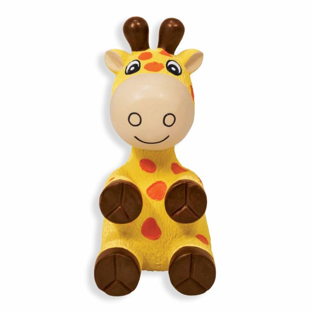 Kong Wiggi Giraffe Squeaky Dog Toy Yellow - Small