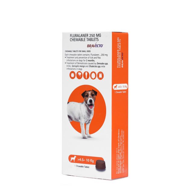 Intervet Bravecto Anti Tick & Flea Tablet For Dog (up to 10Kg)
