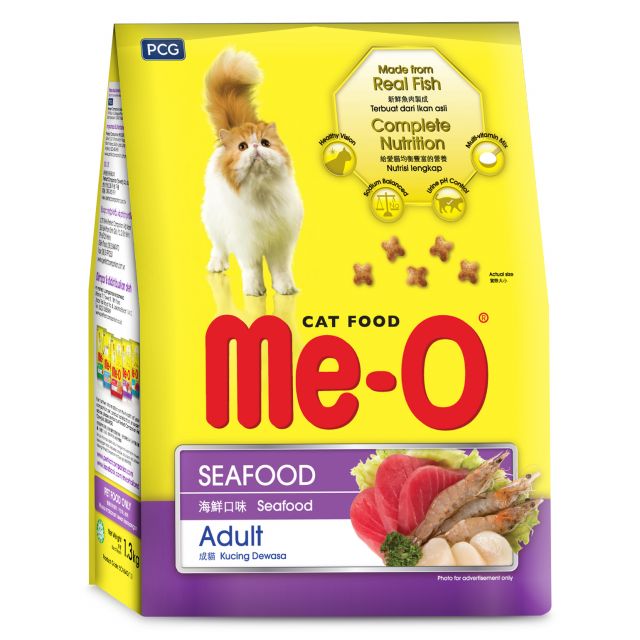 Me-O Sea Food Flavour Adult Dry Cat Food - 1.2 kg