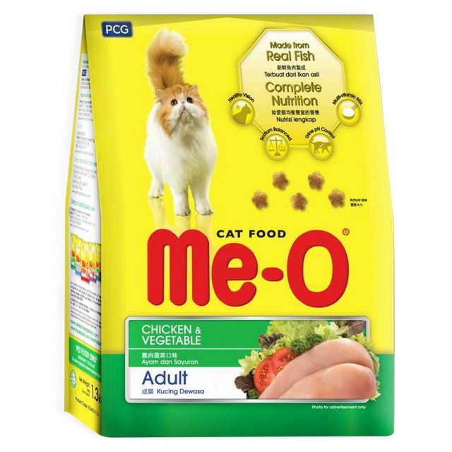 Me-O Chicken & Veg Adult Dry Cat Food - 1.2 kg