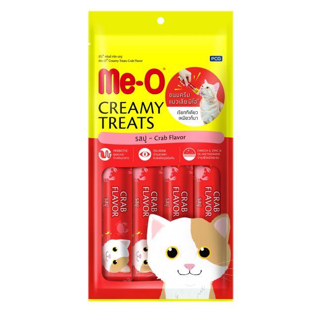 Me-O Crab Flavor Creamy Cat Treat - 15 gm (Pack Of 20)