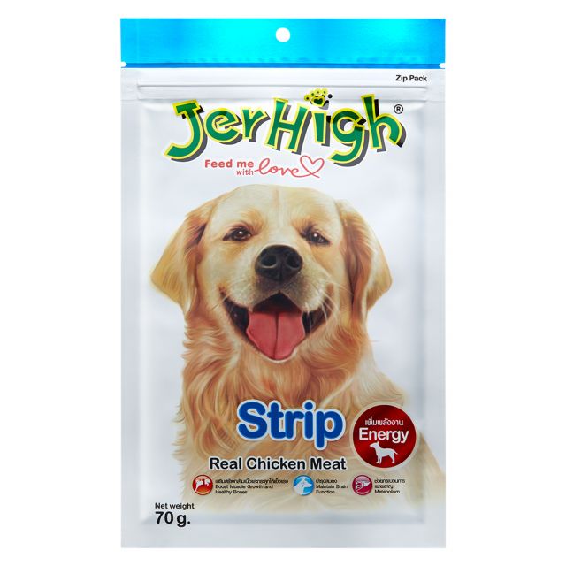 JerHigh Strip Dog Meaty Treat - 70 gm