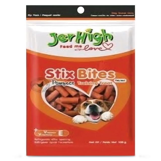 JerHigh Stix Bite Dog Meaty Treat - 100 gm