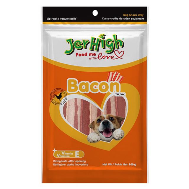 JerHigh Bacon Dog Meaty Treat - 100 gm