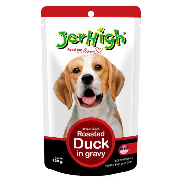 JerHigh Roasted Duck In Gravy Adult Wet Dog Food - 120 gm