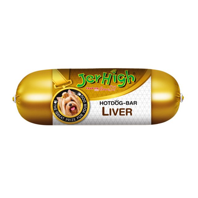 JerHigh Hotdog-Bar Liver Dog Meaty Treat - 150 gm