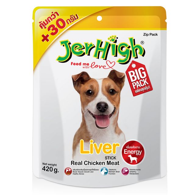 JerHigh Liver Dog Meaty Treat - 400 gm