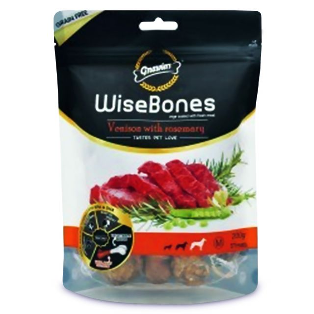 Gnawlers Wisebone Medium Dog Treat - 200 gm