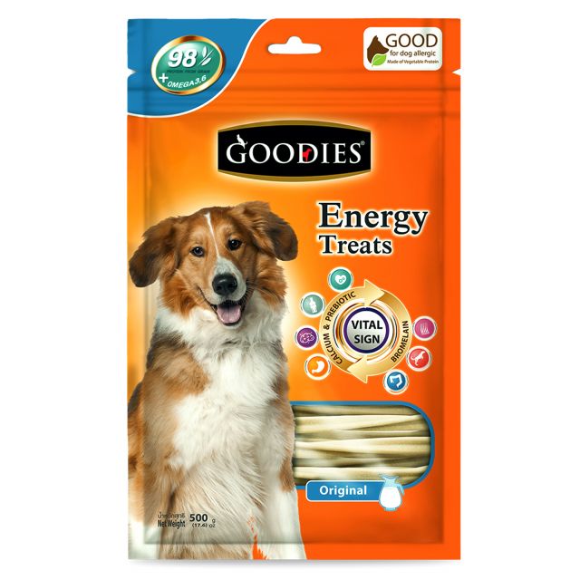 Goodies Energy Treats Orignal Calcium Milk Flavour Dog Dental Treat - 500 gm