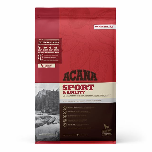 Acana Sports & Agility Adult Dry Dog Food - 11.4 Kg
