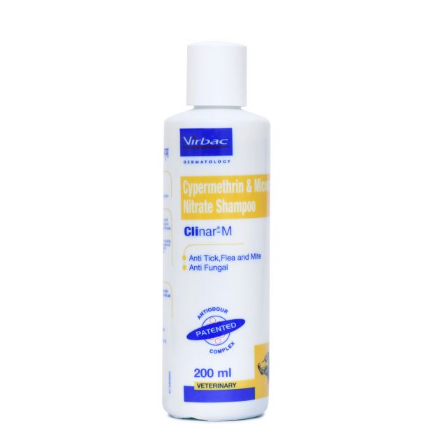 Virbac Clinar-M Anti Tick & Flea Shampoo - 200 ml