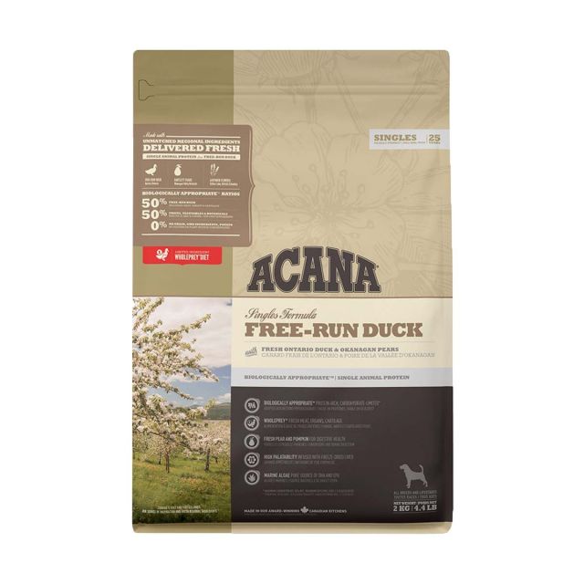 Acana Free Range Duck All Breeds & Ages Dry Dog Food - 2 kg
