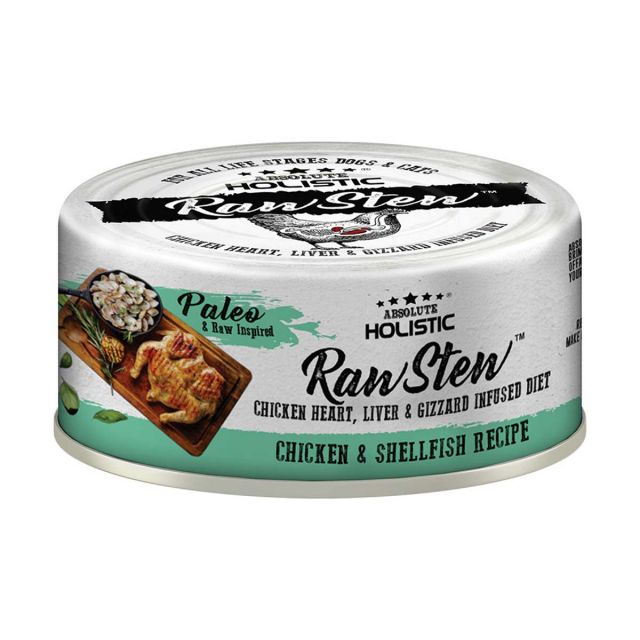 Absolute Holistic Raw Stew Chicken & Shellfish Recipe Dog & Cat Wet Food - 80 gm