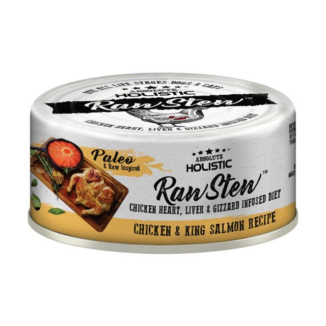 Absolute Holistic Raw Stew Chicken & King Salmon Recipe Dog & Cat Wet Food - 80 gm