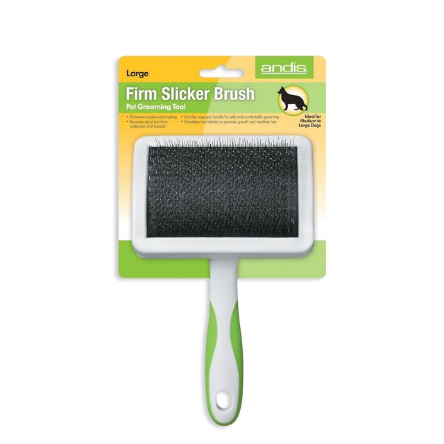 Andis Firm Slicker Brush Lime Green For Dog/Cat - Large