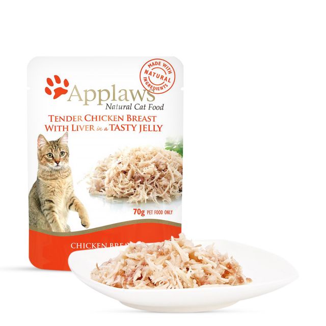 Applaws Chicken Breast with Liver in a Tasty Jelly Adult Wet Cat Food - 70 gm