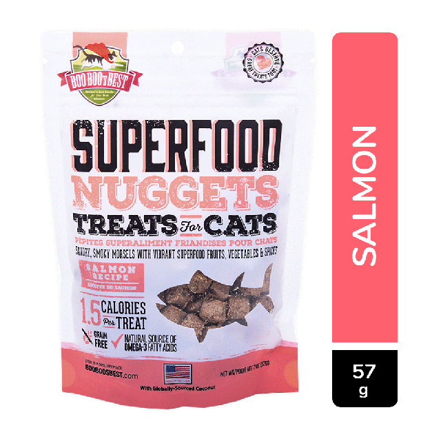 Boo Boo's Best Grain Free SuperFood Nuggets Salmon Recipe Cat Meaty Treat - 57 gm