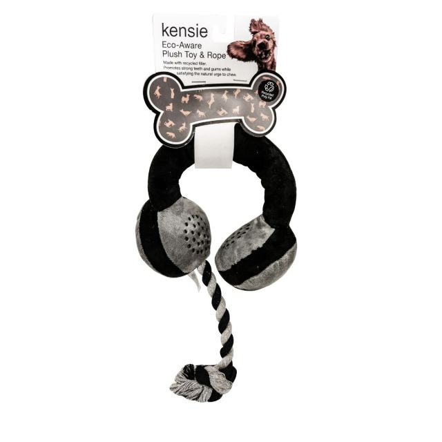 Black Decker Headphone Plush dog Toy   