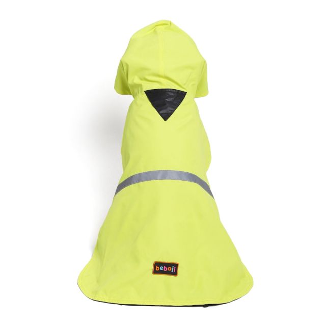 beboji Reflective Raincoat for Dogs with Hoodie -Green-S