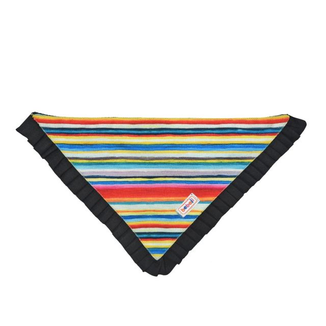 beboji Stripy Trippy Dog Bandana - S