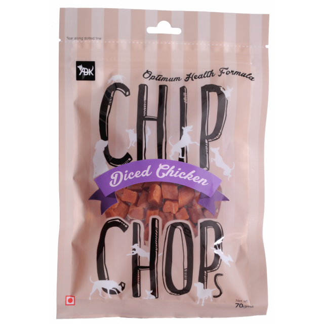 Chip Chops Diced Chicken Dog Meaty Treat - 70 gm