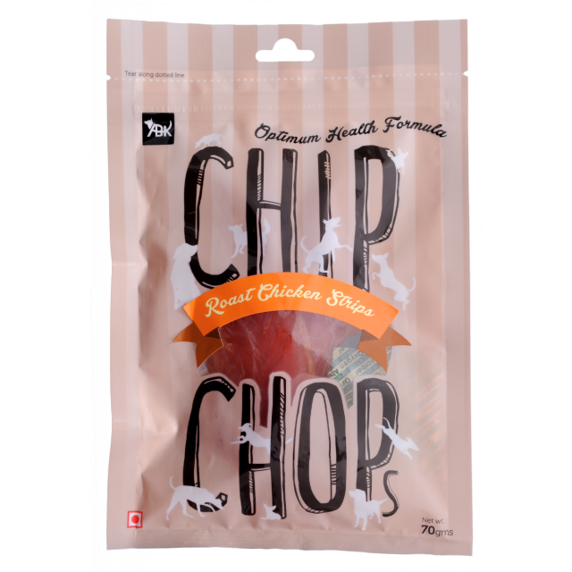 Chip Chops Roast Chicken Strips Dog Meaty Treat - 70 gm
