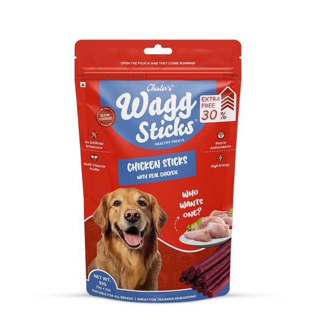 Chesters Wagg Sticks- Chicken Sticks Dog Treat-400 gm