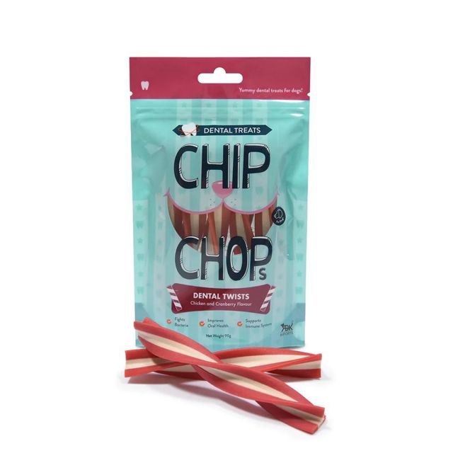 Chip Chops - Dental Twist Chicken and Cranberry Flavor - 90 gm